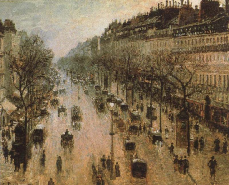 Camille Pissarro The Boulevard Montmartre on a Winter Morning china oil painting image